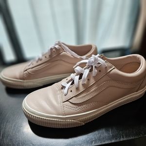 Vans old skool pink leather sneakers